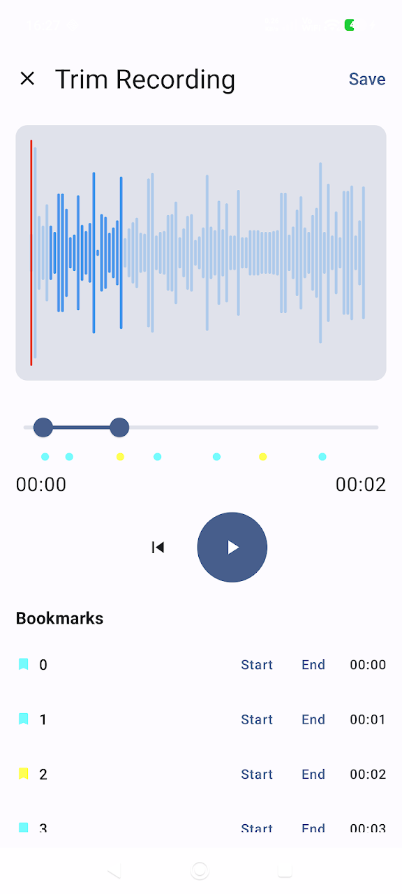 Voice Recorder Android App Interface Screenshot 4